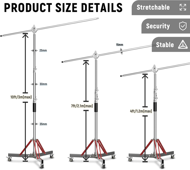 سه پایه بوم چرخدار CS 236 Wheeled Tripod
