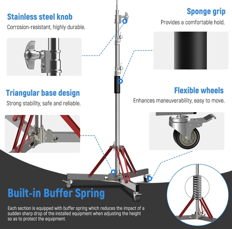 سه پایه بوم چرخدار CS 236 Wheeled Tripod